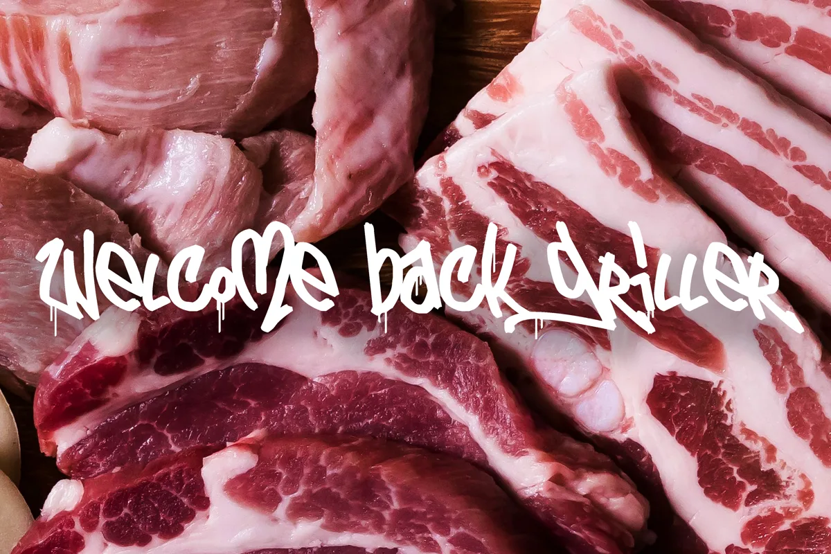 Welcome back Griller: tagli di carne cruda sul banco